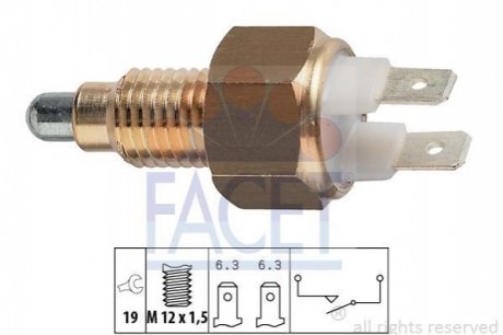 7.6009 FACET Датчик заднего хода Golf 1.3-1.8 83-91 (7.6009) FACET