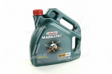 15C9D1 CASTROL Масло ДВС 5W-40 Castrol MAGNATEC API SN/CF, ACEA A3/B4, 4л, синт.