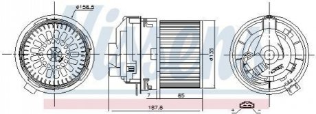 87508 NISSENS Вентилятор отопителя