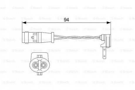 1987474553 BOSCH Датчик ЗНОШУВАННЯ ДИСК.КОЛ.ПЕРЕД