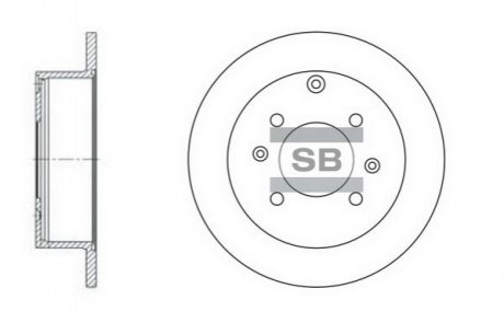 SD1047 Hi-Q (SANGSIN) Шт. Гальмiвний диск