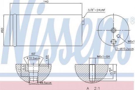 95405 NISSENS Осушувач NS ALMERA N16(00-)1.5 i 16V(+)[OE 92130-4M400]