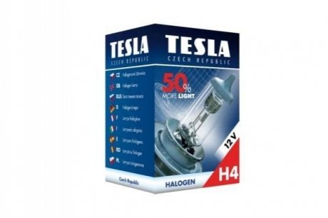 B30401 TESLA Лампа галоген 12VH4,12V,60/55W,P43t+50% Premium TESLA BLATNA