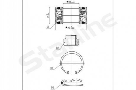 LO 00915 STARLINE Підшипник колісний