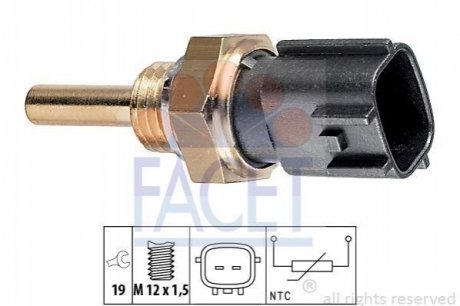 7.3225 FACET Датчик температуры (2 конт.) MASTER/ DACIA DOKKER 1.6-3.5 91- (7.3225) FACET