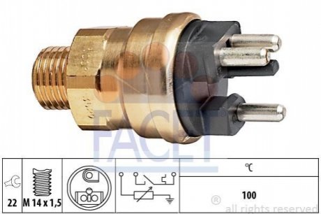 7.3529 FACET Датчик включения вентилятора M102 (3 конт.) (7.3529) FACET