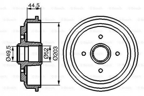 0986477149 BOSCH Гальмівний барабан