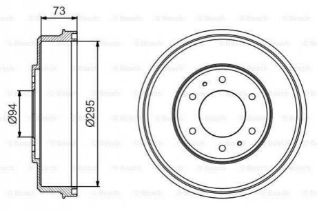 0986477232 BOSCH Барабан тормозной MITSUBISHI L200/Pajero \\2.5-3.5 \\05>>