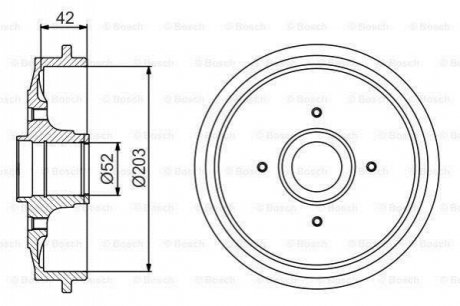 0986477201 BOSCH Гальмівний барабан