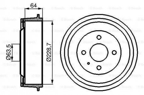 0986477012 BOSCH Гальмівний барабан