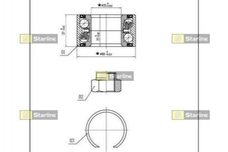 LO 01414 STARLINE Підшипник колісний