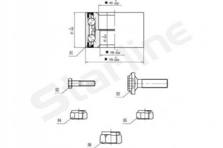 LO 01355 STARLINE Підшипник колісний