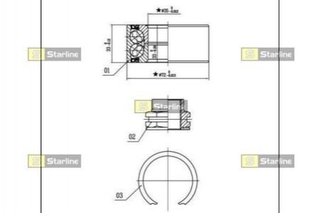 LO 01438 STARLINE Підшипник колісний