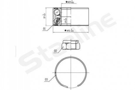 LO 03596 STARLINE Підшипник колісний