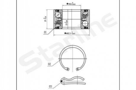 LO 03423 STARLINE Підшипник колісний