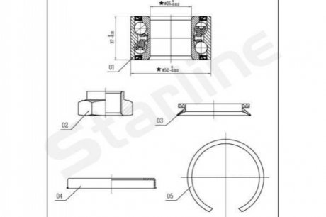 LO 03556 STARLINE Підшипник колісний