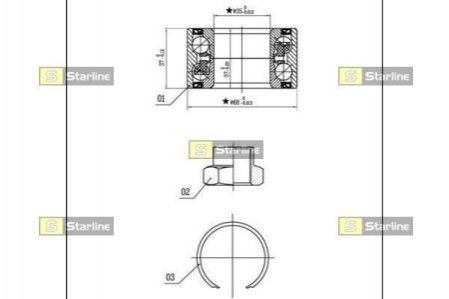 LO 03441 STARLINE Підшипник колісний