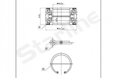 LO 03410 STARLINE Підшипник колісний