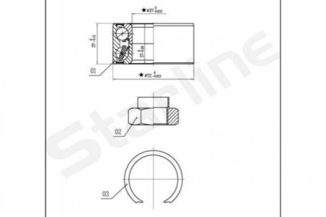 LO 01439 STARLINE Підшипник колісний