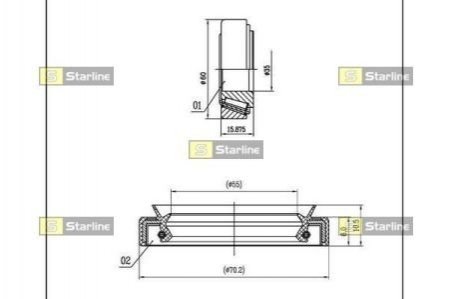 LO 01433 STARLINE Підшипник колісний