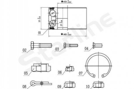 LO 00575 STARLINE Підшипник колісний