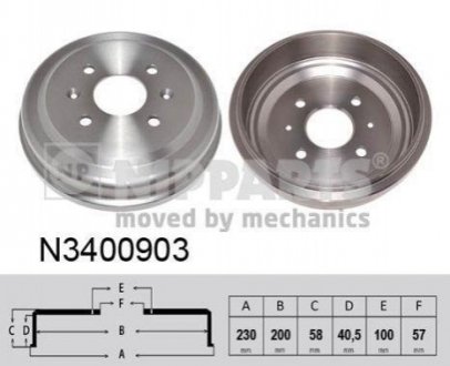 N3400903 NIPPARTS Гальмівний барабан