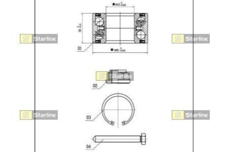 LO 03450 STARLINE Підшипник колісний