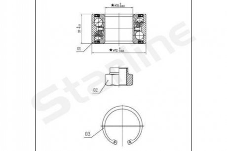 LO 00882 STARLINE Підшипник колісний