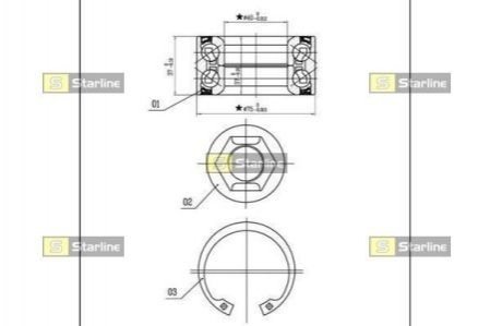 LO 01480 STARLINE Підшипник колісний