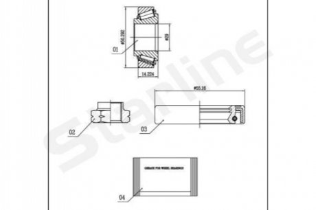 LO 01333 STARLINE Підшипник колісний