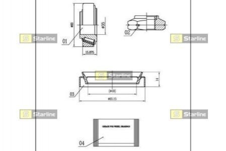 LO 00897 STARLINE Підшипник колісний