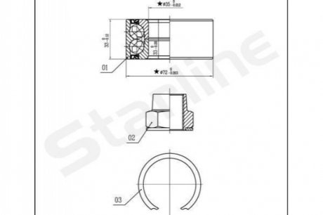 LO 03414 STARLINE Підшипник колісний