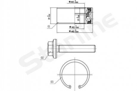 LO 01356 STARLINE Підшипник колісний