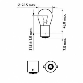 36318030 PHILIPS Автомобiльна лампа