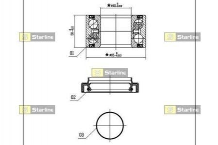 LO 01466 STARLINE Підшипник колісний