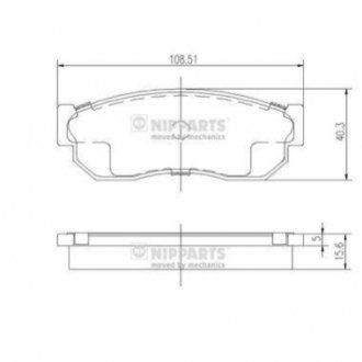 J3601001 NIPPARTS Колодки гальмівні