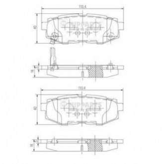 N3617006 NIPPARTS Гальмівні колодки