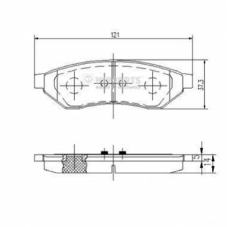 J3610902 NIPPARTS Гальмівні колодки