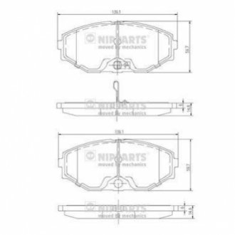 J3601074 NIPPARTS Гальмівні колодки