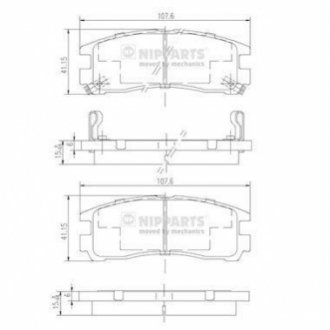 J3615003 NIPPARTS Гальмівні колодки