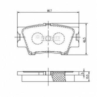 J3612035 NIPPARTS Гальмівні колодки