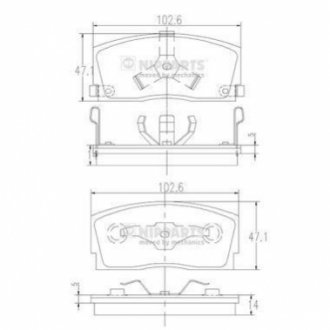 J3606006 NIPPARTS Гальмівні колодки