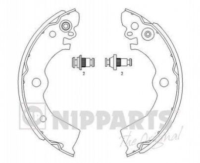 J3501042 NIPPARTS Гальмівні колодки