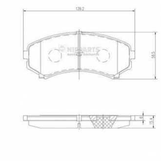 J3605039 NIPPARTS Гальмівні колодки