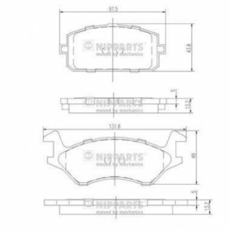 J3602041 NIPPARTS Гальмівні колодки