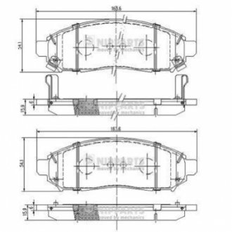 J3601095 NIPPARTS Гальмівні колодки