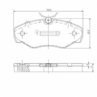 J3601080 NIPPARTS Гальмівні колодки