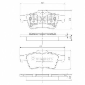 J3611045 NIPPARTS Гальмівні колодки