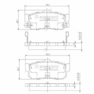 J3611034 NIPPARTS Гальмівні колодки