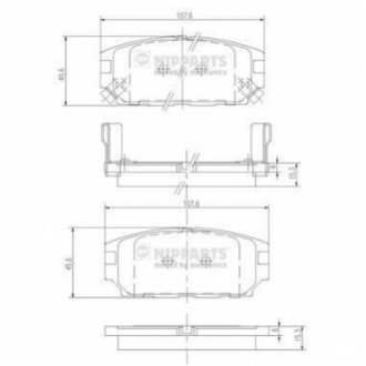 J3615007 NIPPARTS Гальмівні колодки